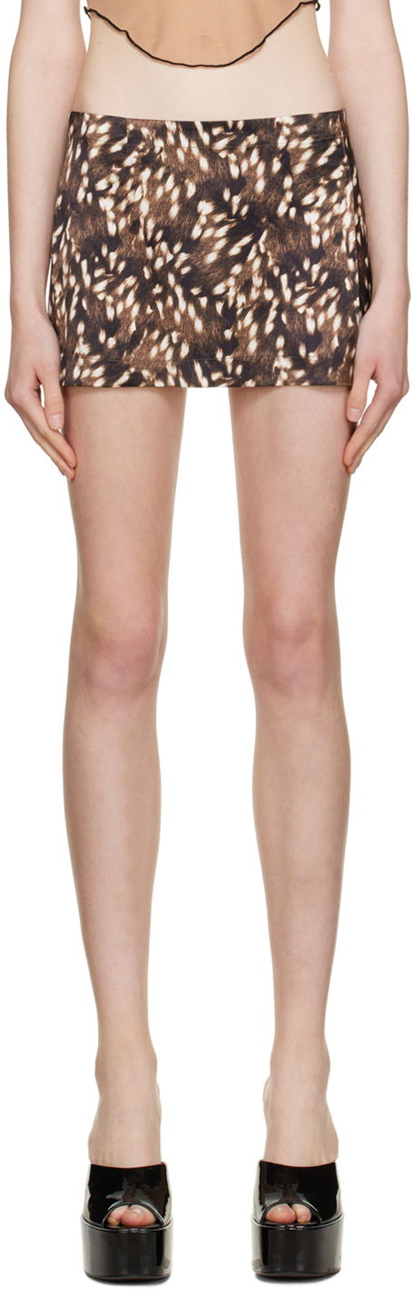 Nederdel Miaou Miaou Micro Miniskirt Brun | 4012SS1BMB