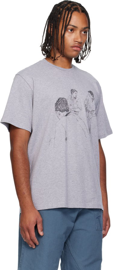 T-shirt JW Anderson Cafe Scene Printed T-shirt Grå | JT0303-PG1510, 1