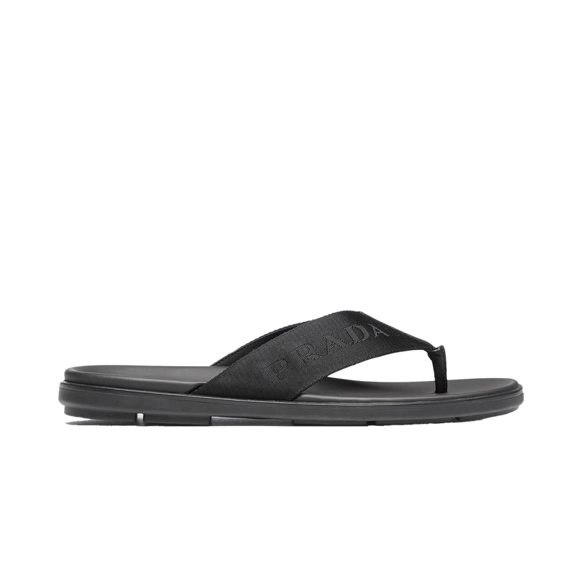 Sneakers og sko Prada Nylon Tape Thong Sandals Black Leather (Men's) Sort | 2Y3028_3L74_F0002
