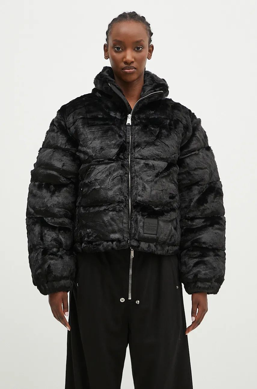 Puffer jakke Alpha Industries Fur Puffer Jacket Sort | 148002, 0