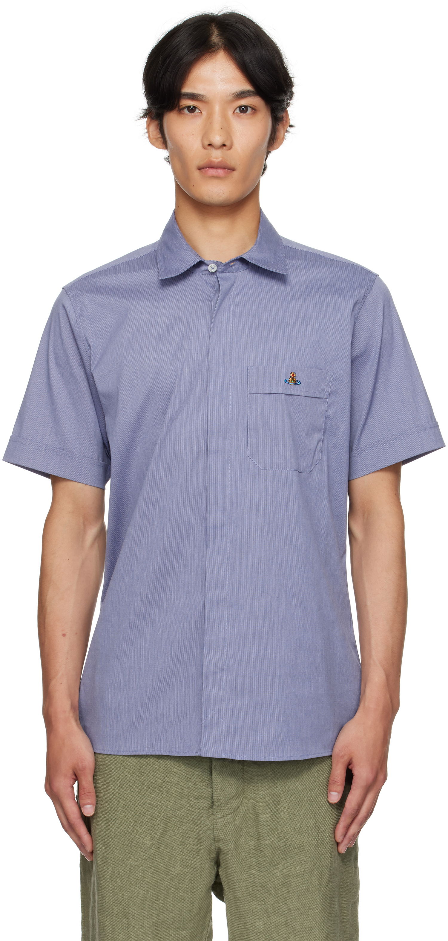 Skjorte Vivienne Westwood Vivienne Westwood Classic Short Sleeve Shirt Blå | 24010004-W012Z-, 0
