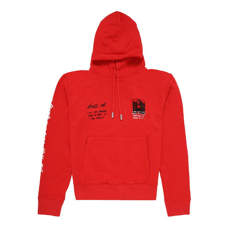 Sweatshirt Off-White Monalisa Graphic Print Hoodie Rød | OMBB034S190030052010