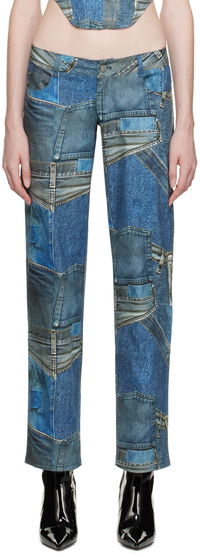 Miaou Atlas Patchwork Printed Trousers