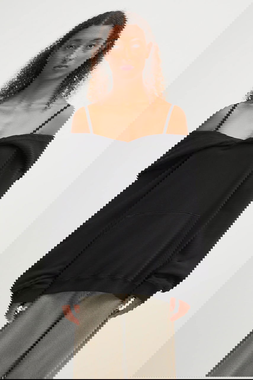 Sweatshirt Maison Margiela MM6 Maison Margiela Off Shoulder Hoodie Sort | S52GU0244.M25014.900, 0