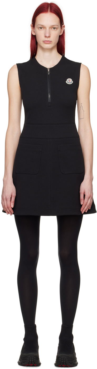 Kjole Moncler Half-Zip Minidress Sort | J10938I0000989A8N