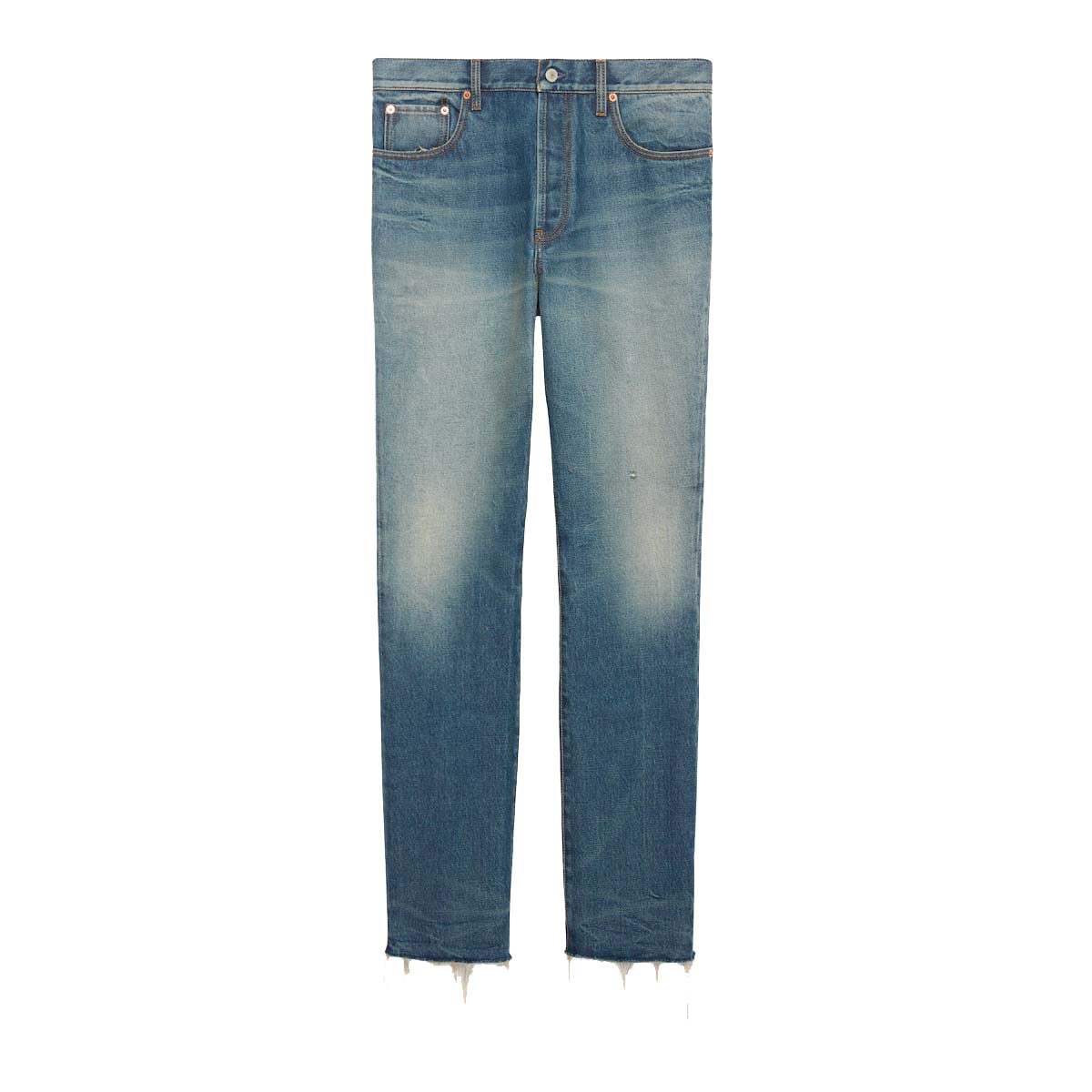 Bukser Gucci Denim Pant with Label Blue Blå | 760651 XDCO1 4011, 0