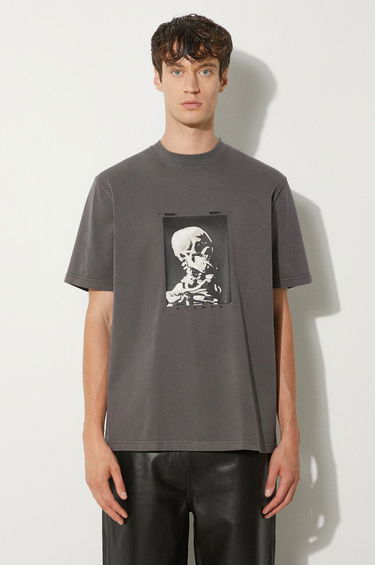T-shirt Stampd Skeleton Garment Dye Relaxed T-Shirt With Print Grå | SLA.M3247TE.DKG, 0