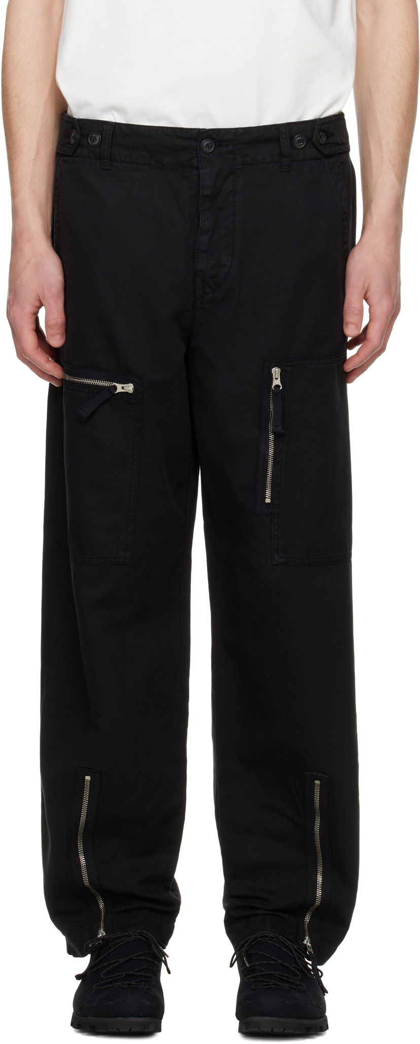 Cargo bukser C.P. Company C.P. Company Cotton Linen Cargo Pants Sort | 18CMPA104A-006273G