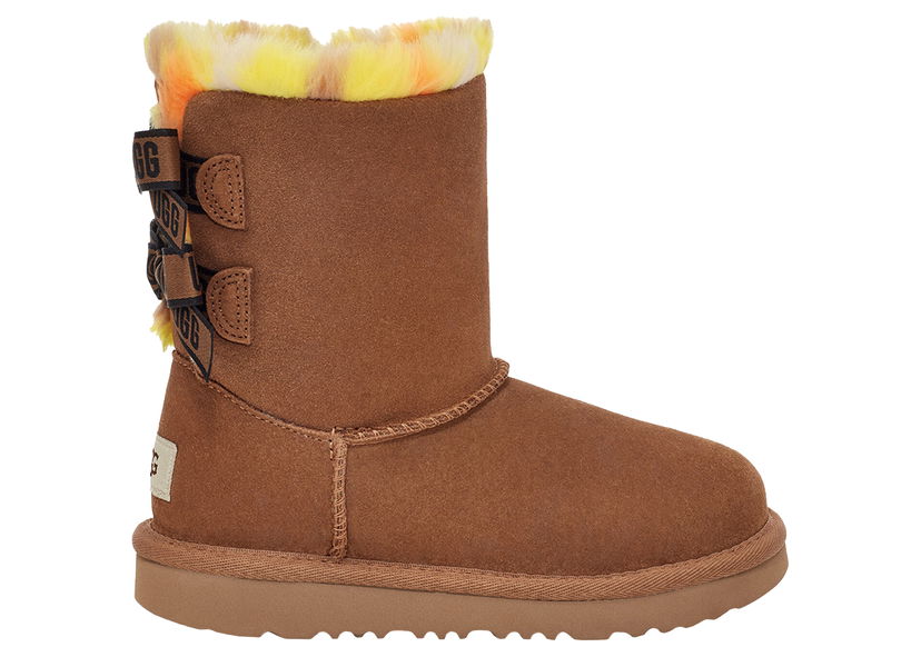 Tøj og tilbehør UGG Bailey Bow Plaid Punk Boot Chesnut (Toddler) Brun | 1134930T-CHE