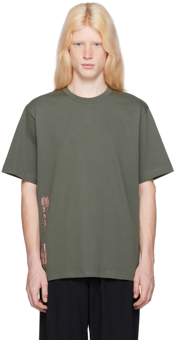 T-shirt Helmut Lang Space Graphic T-Shirt Grøn | N09HM521