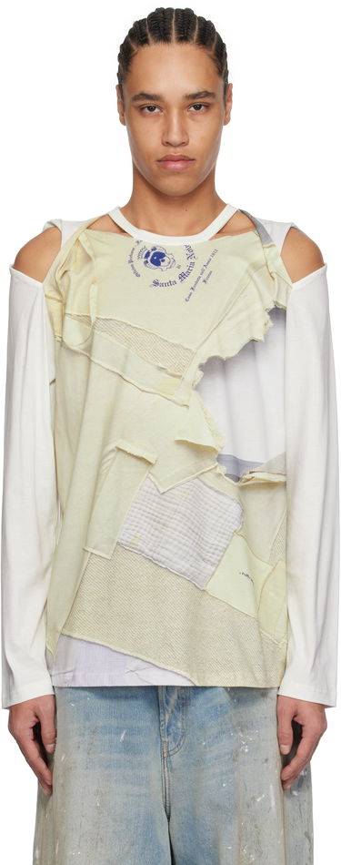 T-shirt Perks And Mini Perks and Mini Martine Syms Edition Slash Long Sleeve T-Shirt Hvid | 4582, 0