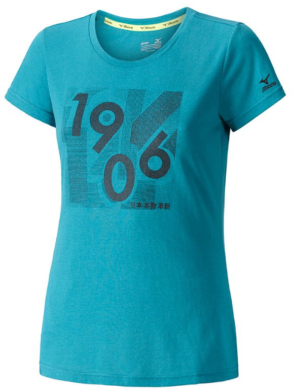 T-shirt Mizuno 1906 Print T-shirt Blå | k2ga7704-32