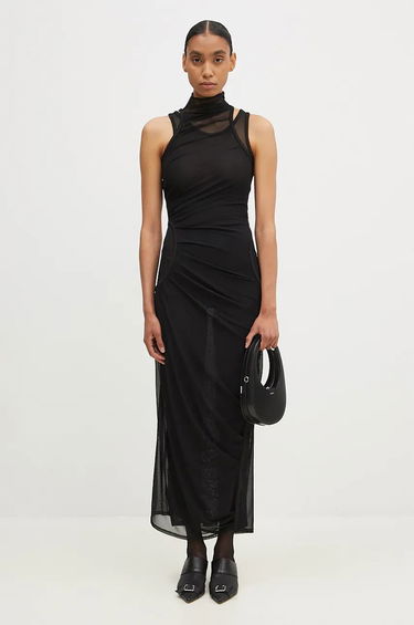 Kjole Coperni Maxi Mesh Dress Sort | COPR107557, 4