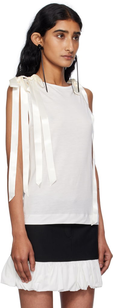 Tanktop Simone Rocha Simone Rocha Bow Ribbon Tail Tank Top Sort | 5366 0571, 4