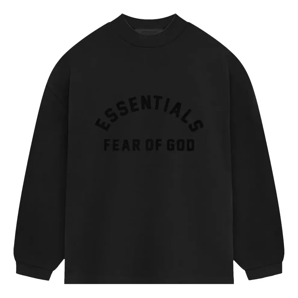 Sweatshirt Fear of God Essentials Heavy Jersey Long-Sleeve T-Shirt Sort | 125SP242014F, 0