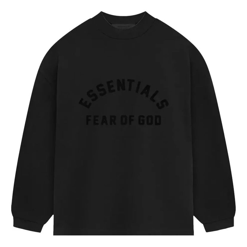 Sweatshirt Fear of God Essentials Heavy Jersey Long-Sleeve T-Shirt Sort | 125SP242014F
