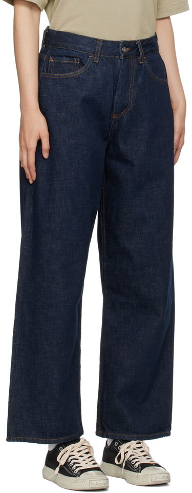 Jeans YMC Indigo Straight Leg Jeans Mørkeblå | Q4AZH, 1