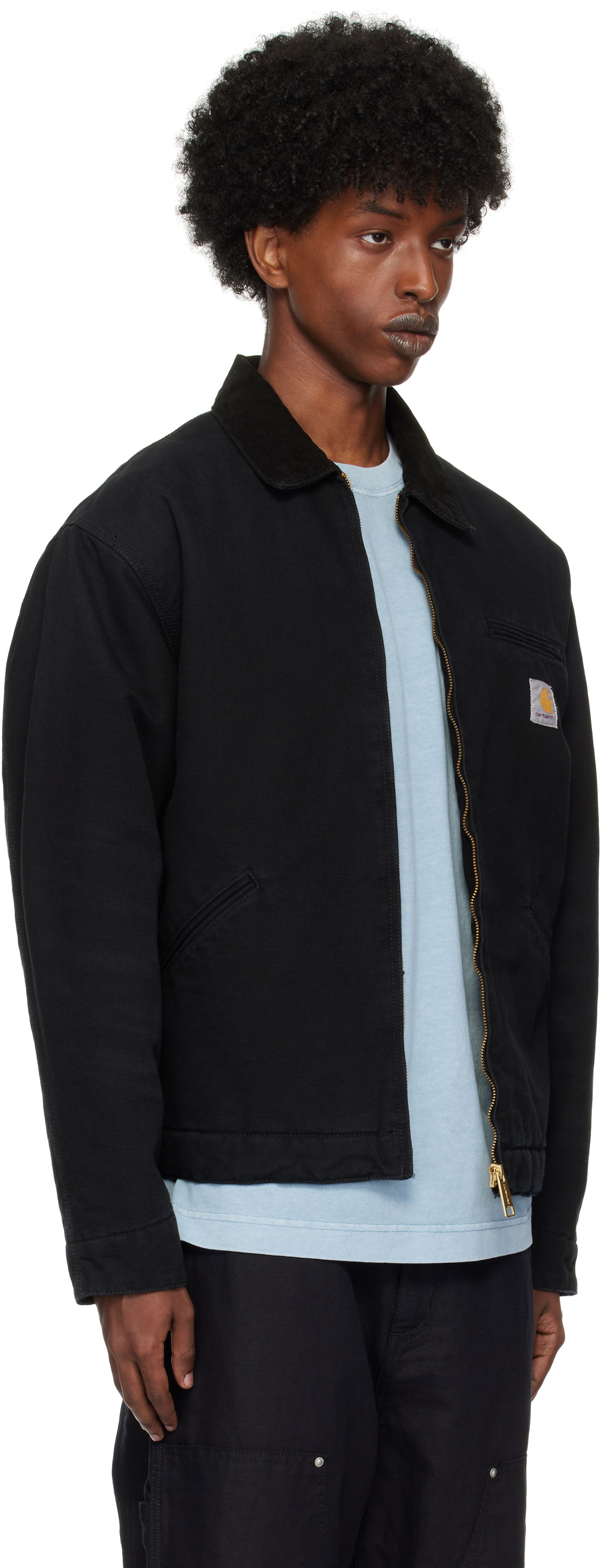 Jakke Carhartt WIP Detroit Black Work Jacket Sort | I027358, 1