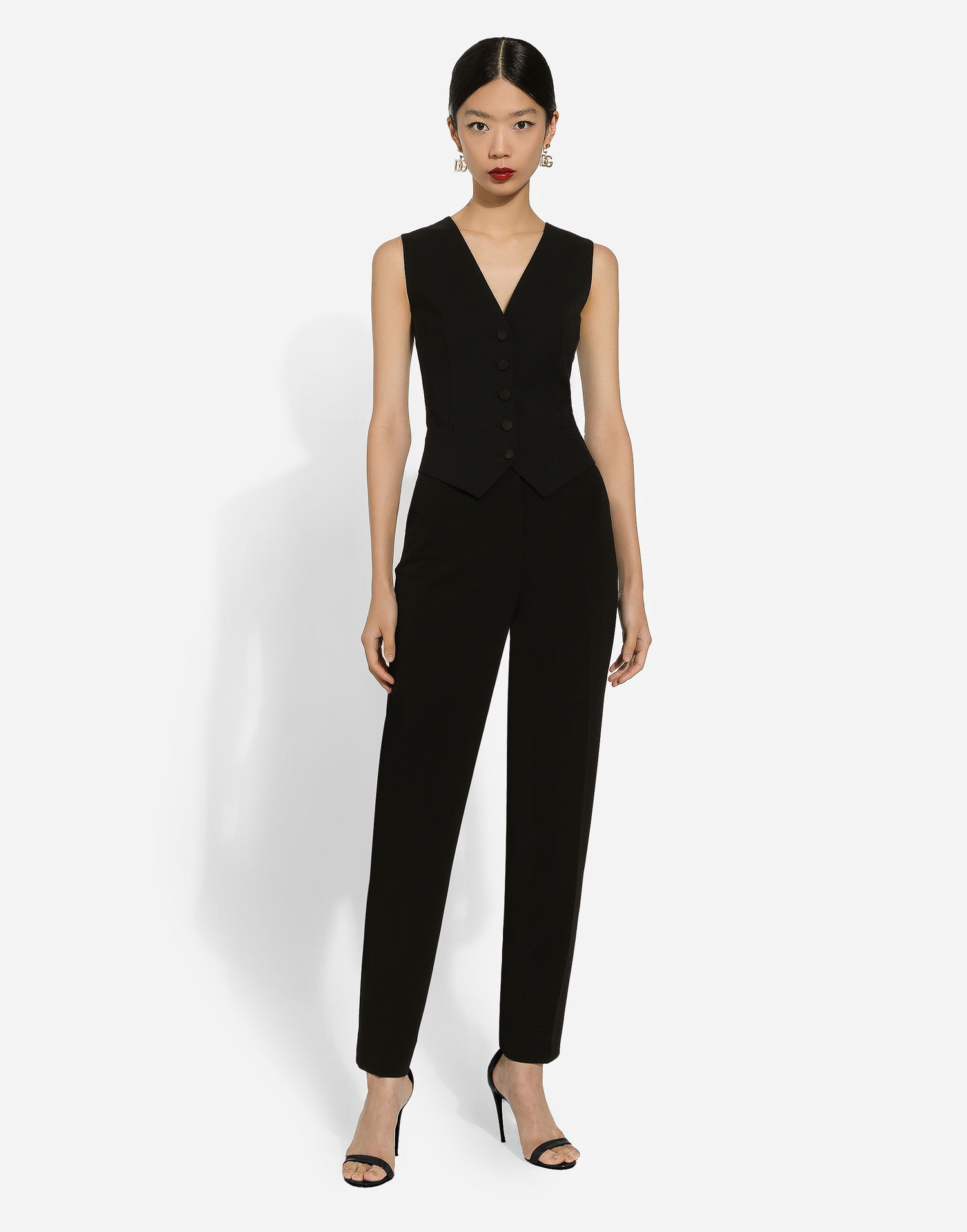 Vest Dolce & Gabbana Dolce & Gabbana Wool Twill Vest Sort | F79H5TFUBGCN0000, 1