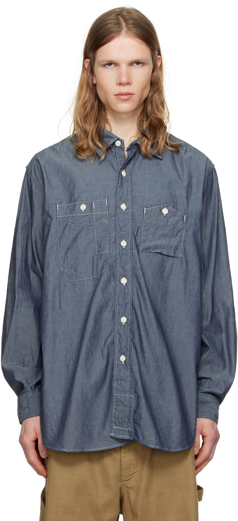 Skjorte Engineered Garments Engineered Garments Work Shirt Blå | 25S1A007
