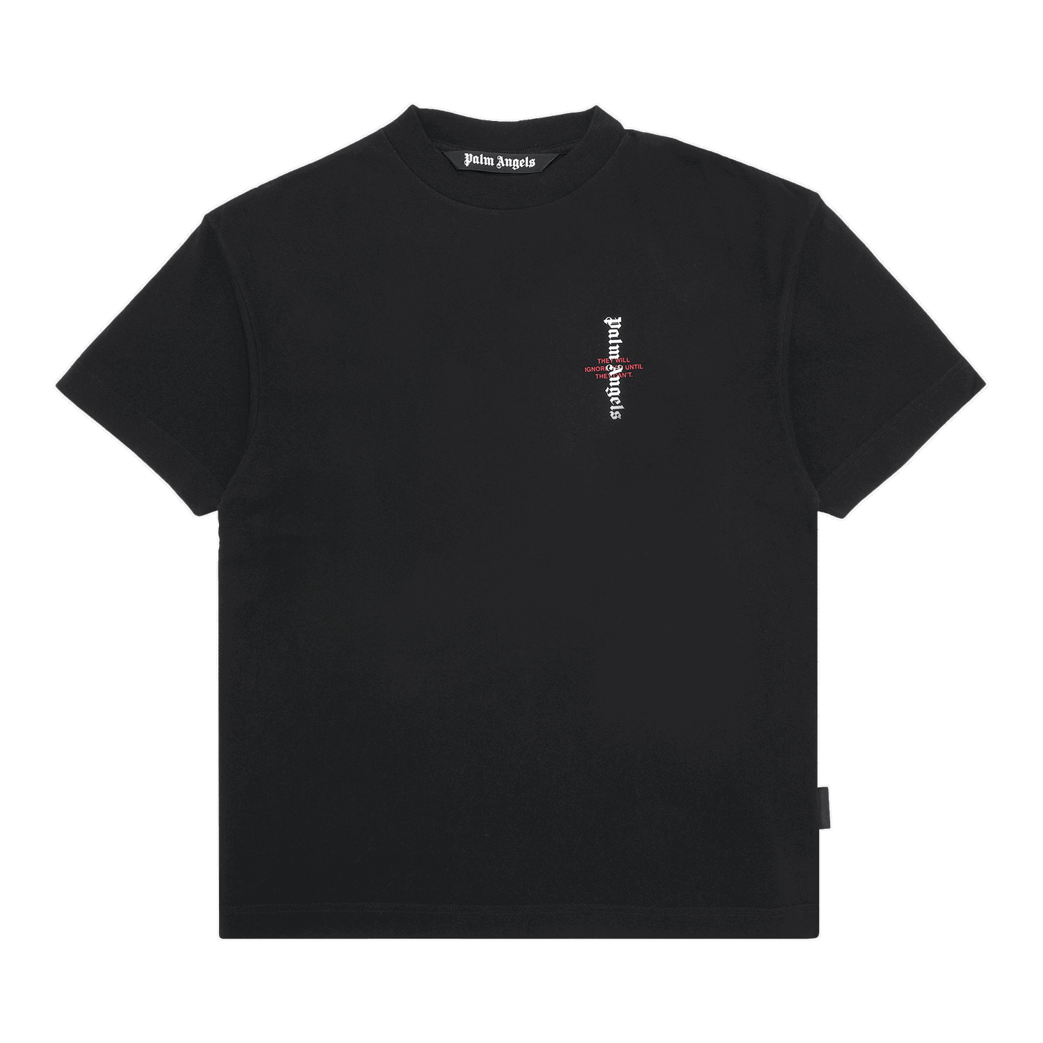 T-shirt Palm Angels Statement Logo Tee Sort | PMAA001R21JER0051001, 0