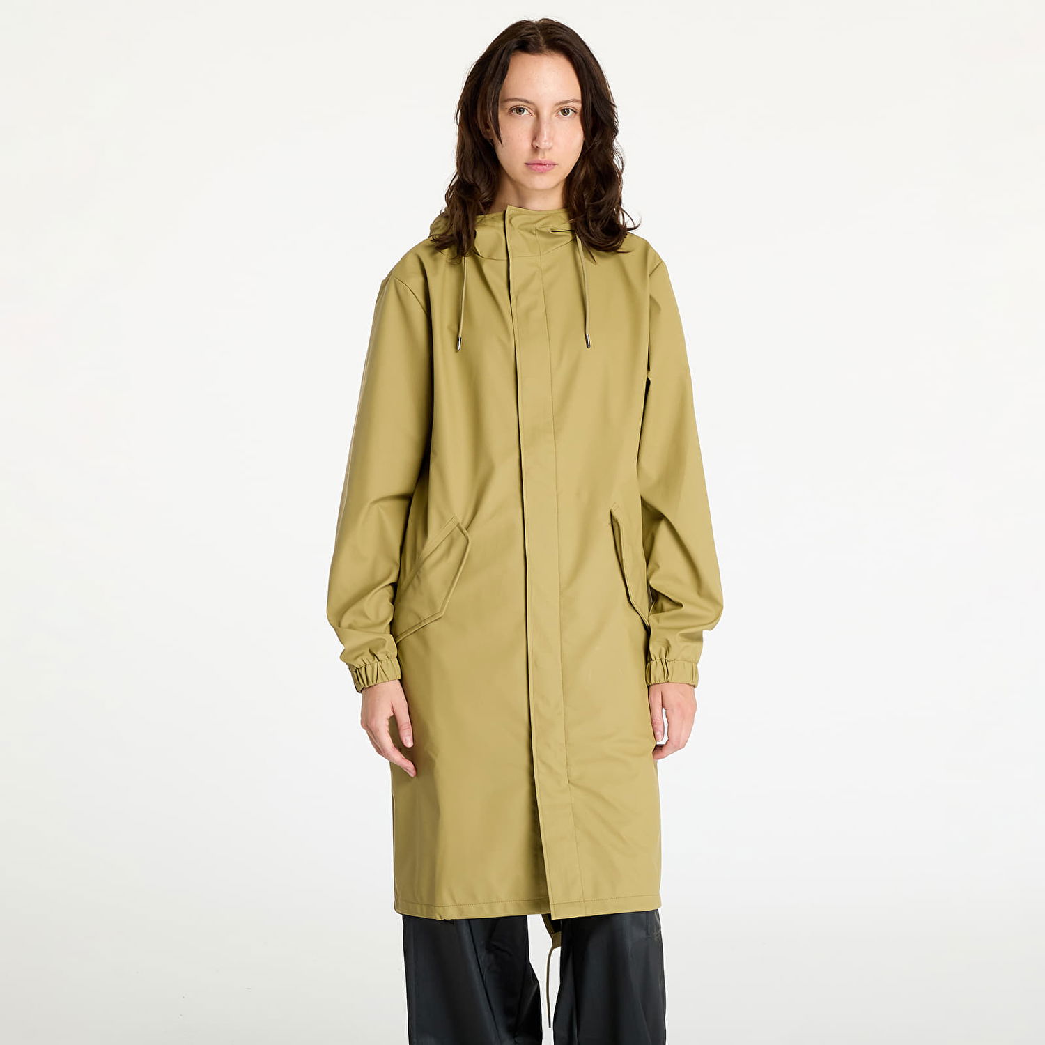 Parka Rains Jacket Fishtail Parka W3 UNISEX Khaki Grøn | 18140 44 Khaki, 0