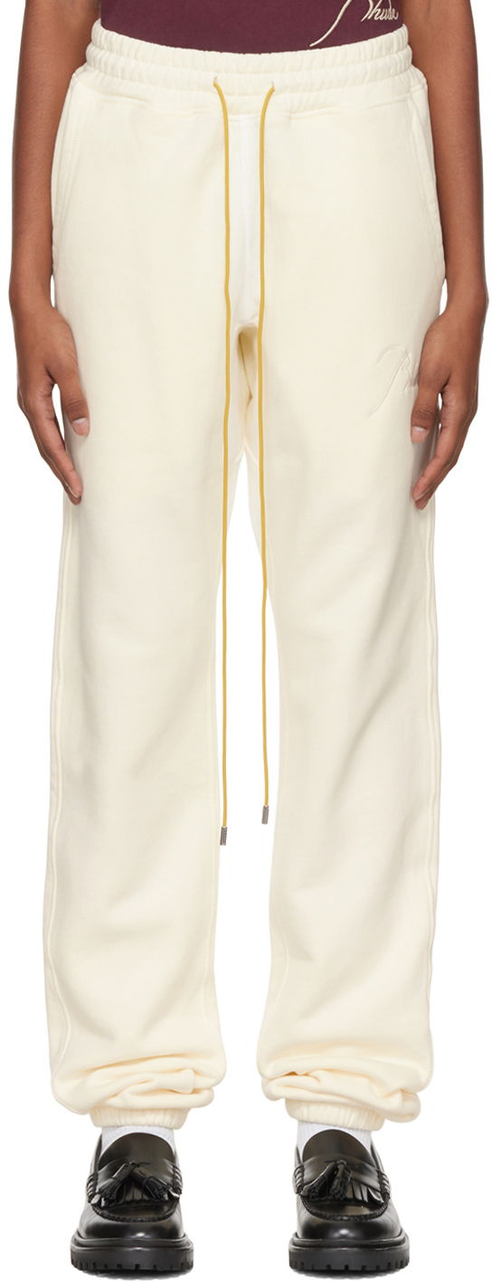 Joggingbukser Rhude Rhude Paneled Lounge Pants Hvid | RHFW22PA31012611