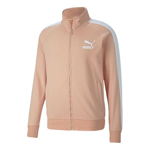 Sweatshirt Puma Iconic Minimalistic Stand Collar Track Jacket Lyserød | 595976-70
