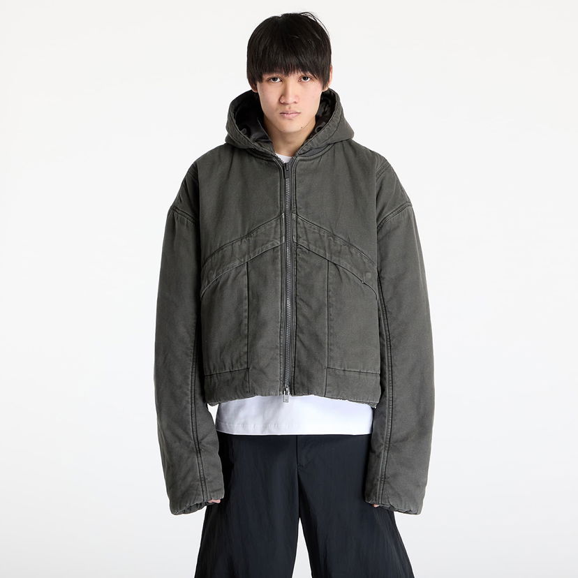 Sweatshirt HELIOT EMIL HELIOT EMIL Parametrical Worker Hooded Jacket Grå | SS25_M_02_110_DGY05_CO