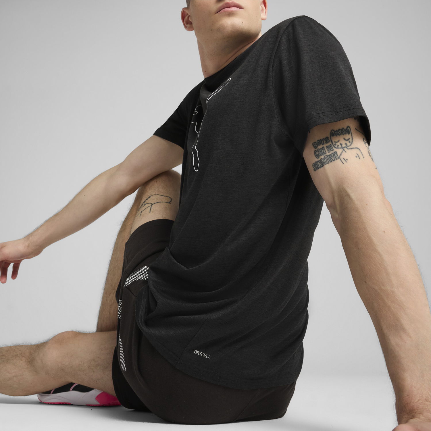 T-shirt Puma Essentials Heather Cat Tee Sort | 525907_01, 1