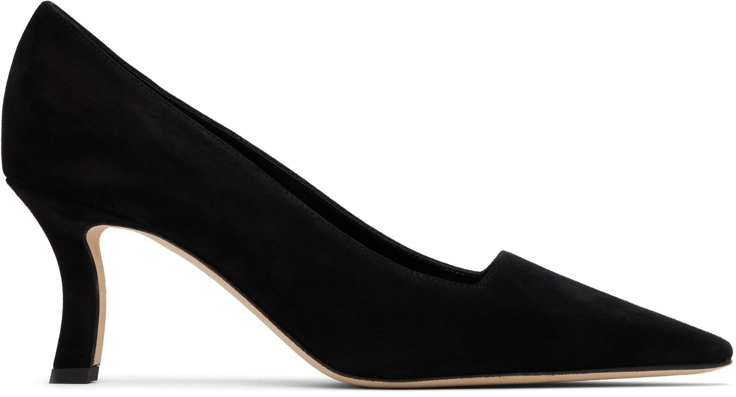 Skopleje Manolo Blahnik Manolo Blahnik Moiralo Suede Heels Sort | 225-1811, 0