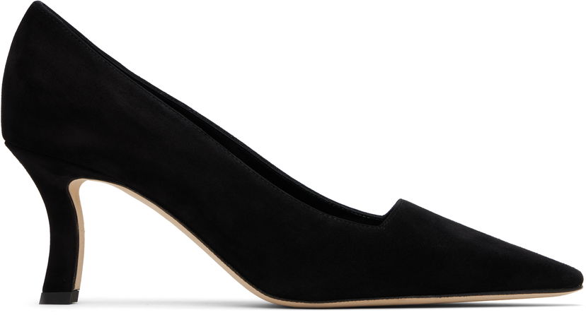 Skopleje Manolo Blahnik Manolo Blahnik Moiralo Suede Heels Sort | 225-1811