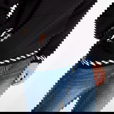 Sweatshirt Mitchell & Ness Mitchell & Ness NHL Playmaker Fleece Hoodie Vintage Logo Bruins Sort | TH11148-BBNBLCK, 2