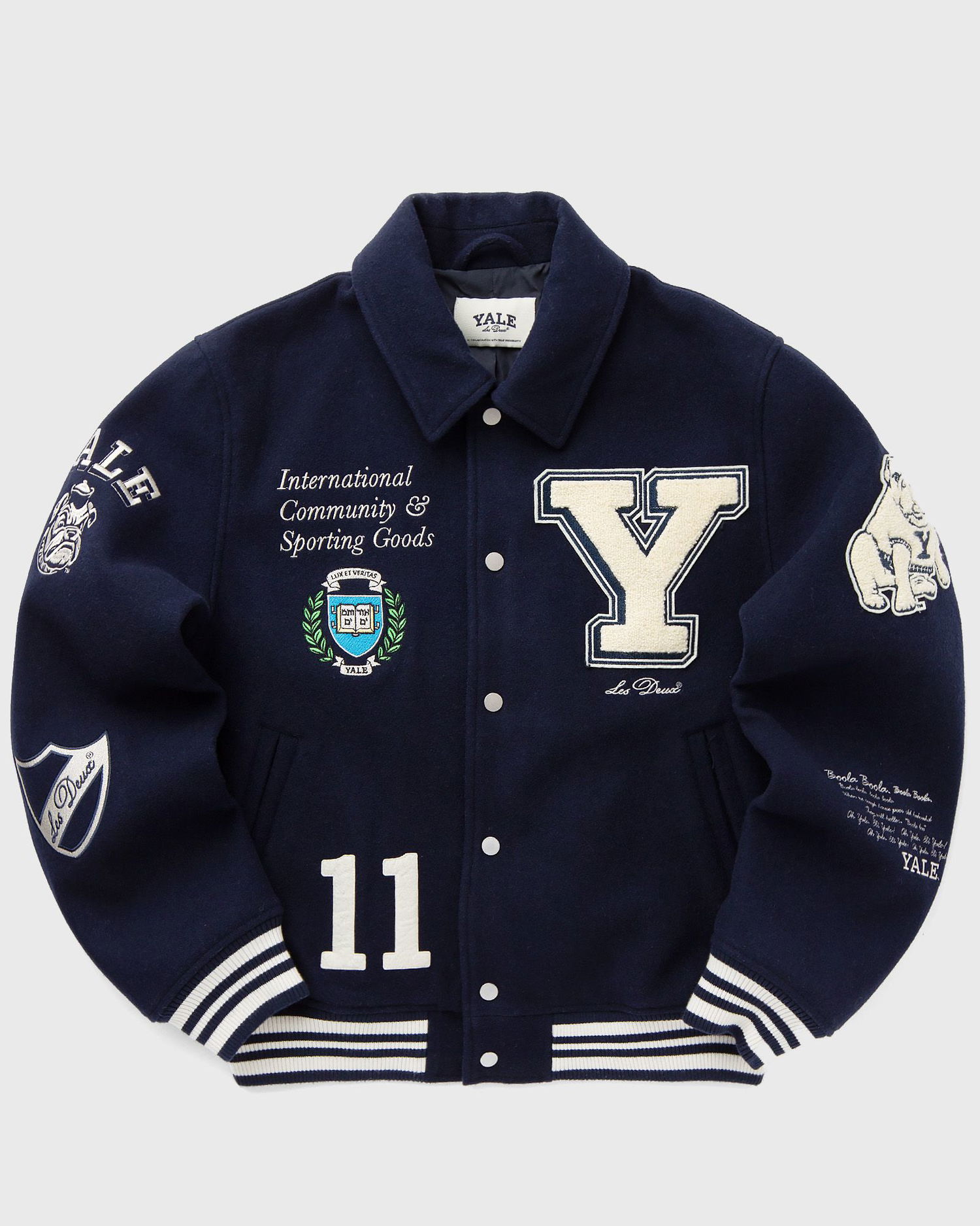 Bomberjakke Les Deux Yale Wool Varsity Jacket Men's Bomber Blå | COL610016-460460, 0