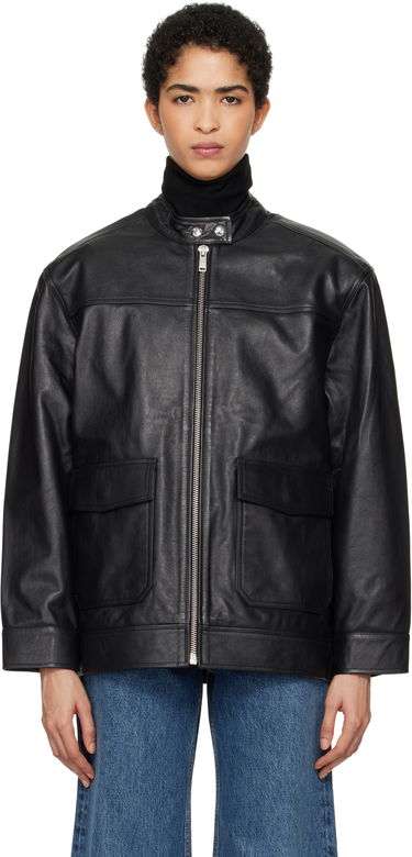 Jakke Anine Bing Henry Leather Jacket Sort | A-01-10189-000, 0