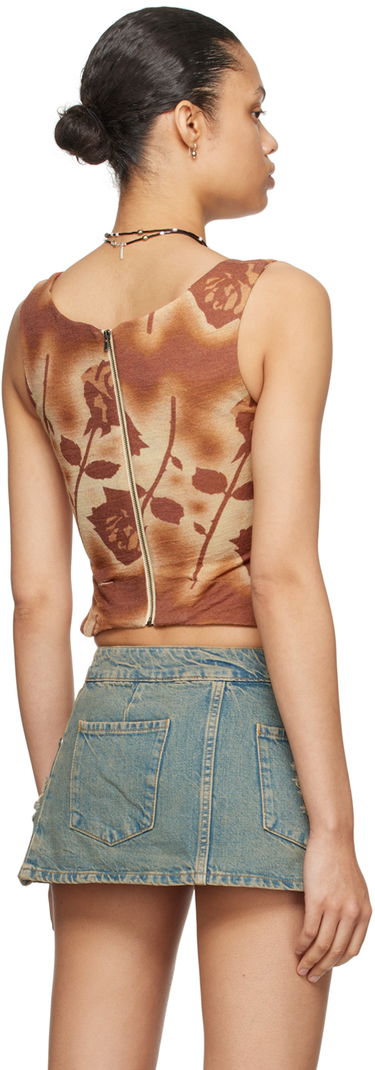 Tanktop Miaou Miaou Imogene Rose Print Tank Top Brun | 7023WOSSRO, 2