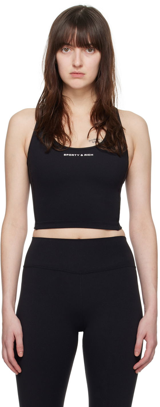 Tanktop Sporty & Rich SR Bold Top Sort | TSAW2311BK, 0