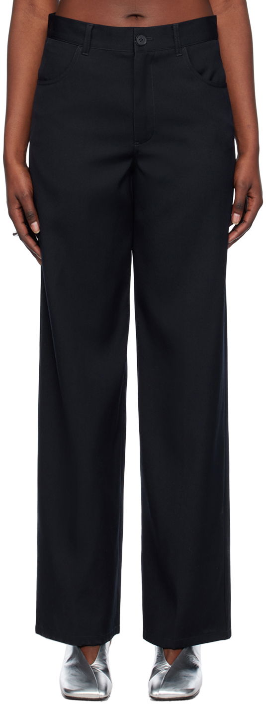 Bukser Jil Sander Wide-Leg Trousers Mørkeblå | J04KA0004_J40003
