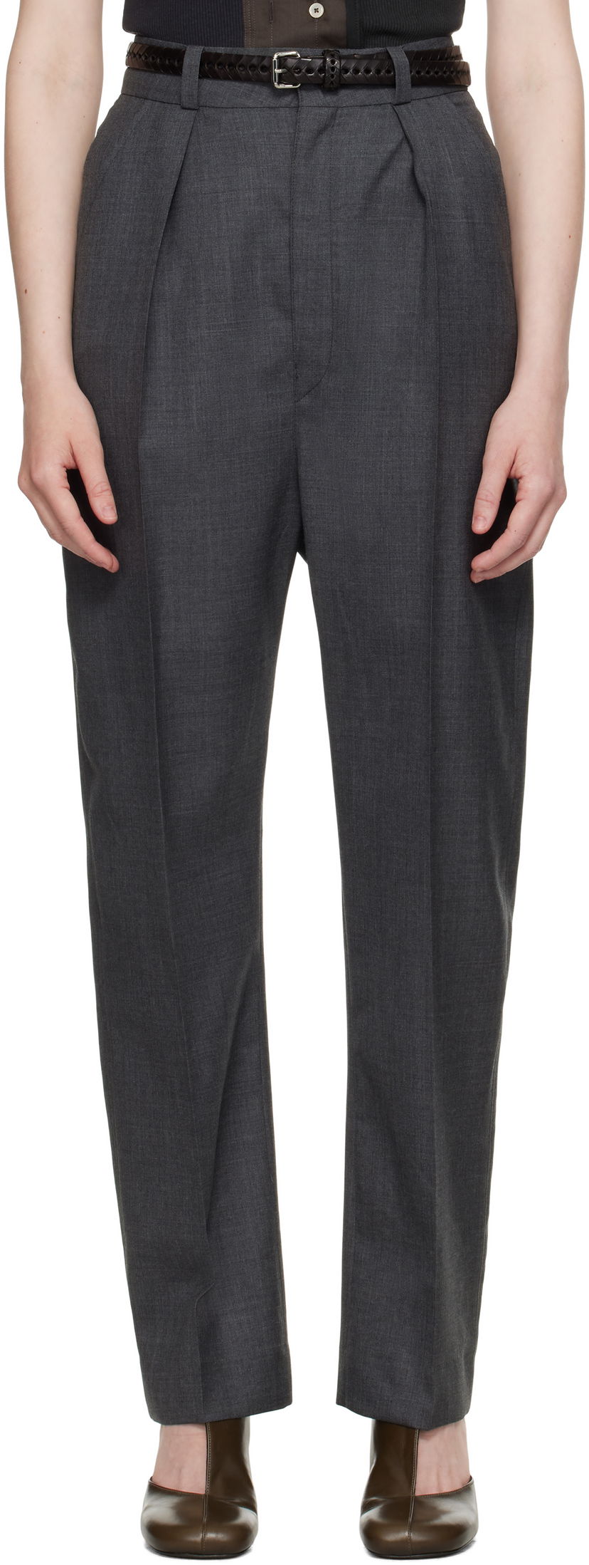 Bukser LEMAIRE Lemaire Dropped Crotch Soft Trousers Grå | PA1183 LF1386