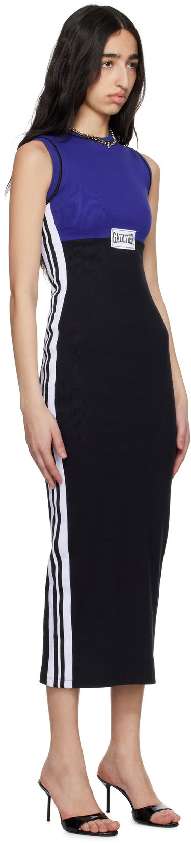 Kjole Jean Paul Gaultier Jean Paul Gaultier Cotton Ribbed Midi Dress Lilla | 25/34-F-RO408P-J088-5900, 1
