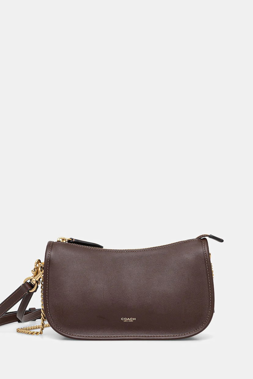 Skuldertaske Coach Waverly Crescent Chain Shoulder Bag Brun | CCC36