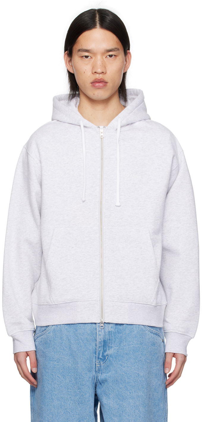 Sweatshirt Dime Gray Cursive Hoodie Grå | DIMESP2417ASH, 0