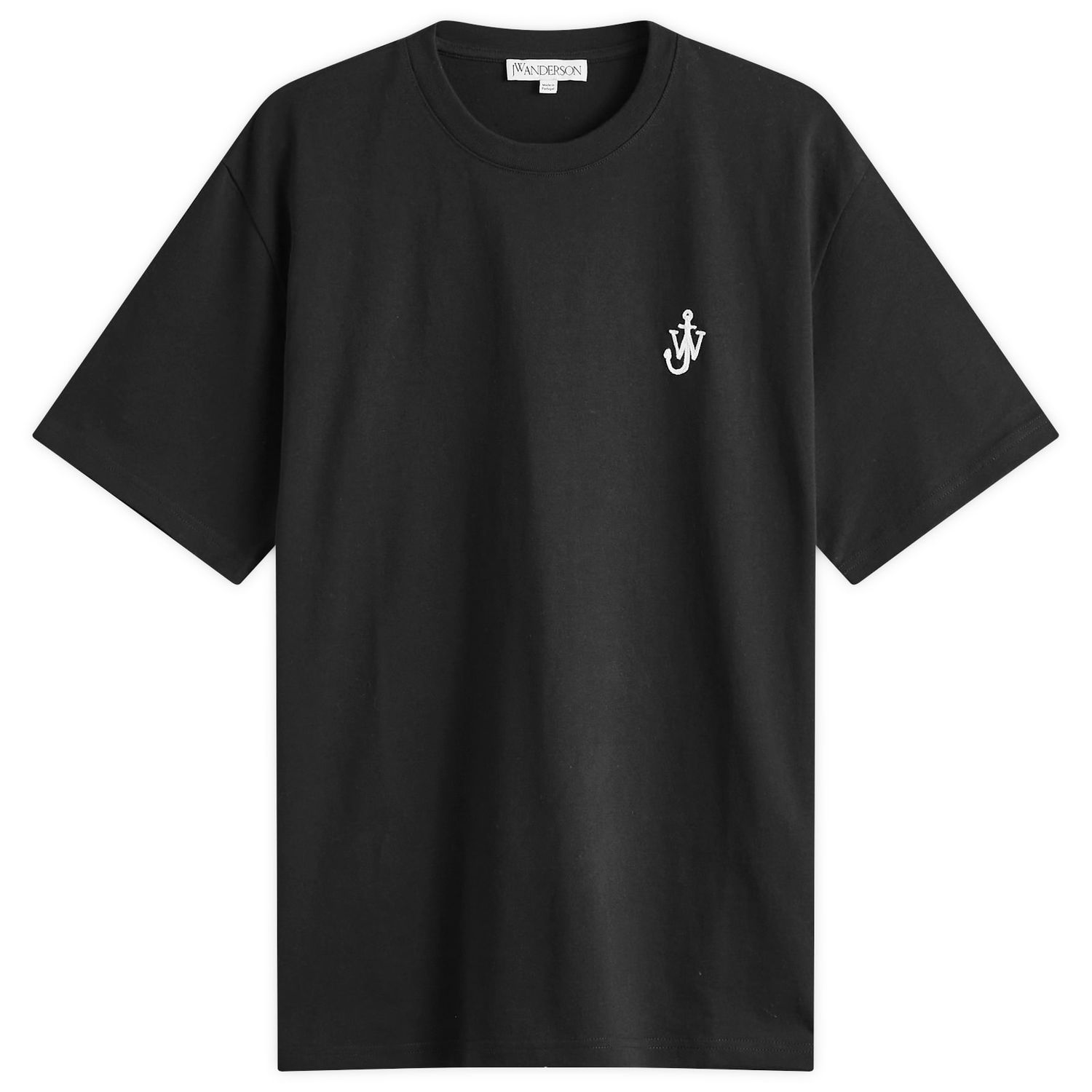 T-shirt JW Anderson Anchor Embroidery Jersey T-Shirt Sort | JT0257-PG1510-999, 0