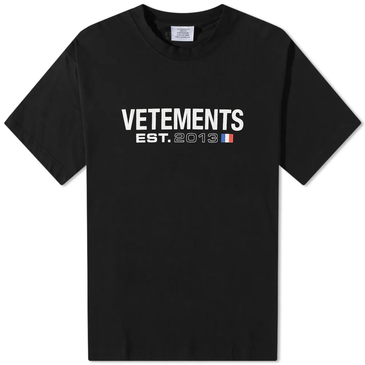 T-shirt VETEMENTS Flag Logo Tee Sort | UE54TR100B, 0