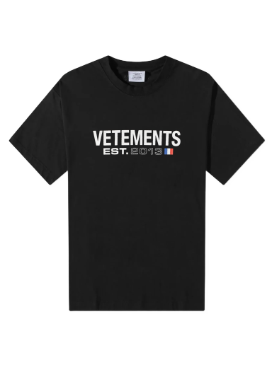 T-shirt VETEMENTS Flag Logo Tee Sort | UE54TR100B