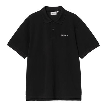 Polo skjorte Carhartt WIP Short Sleeve Script Polo Sort | I035231_9, 0