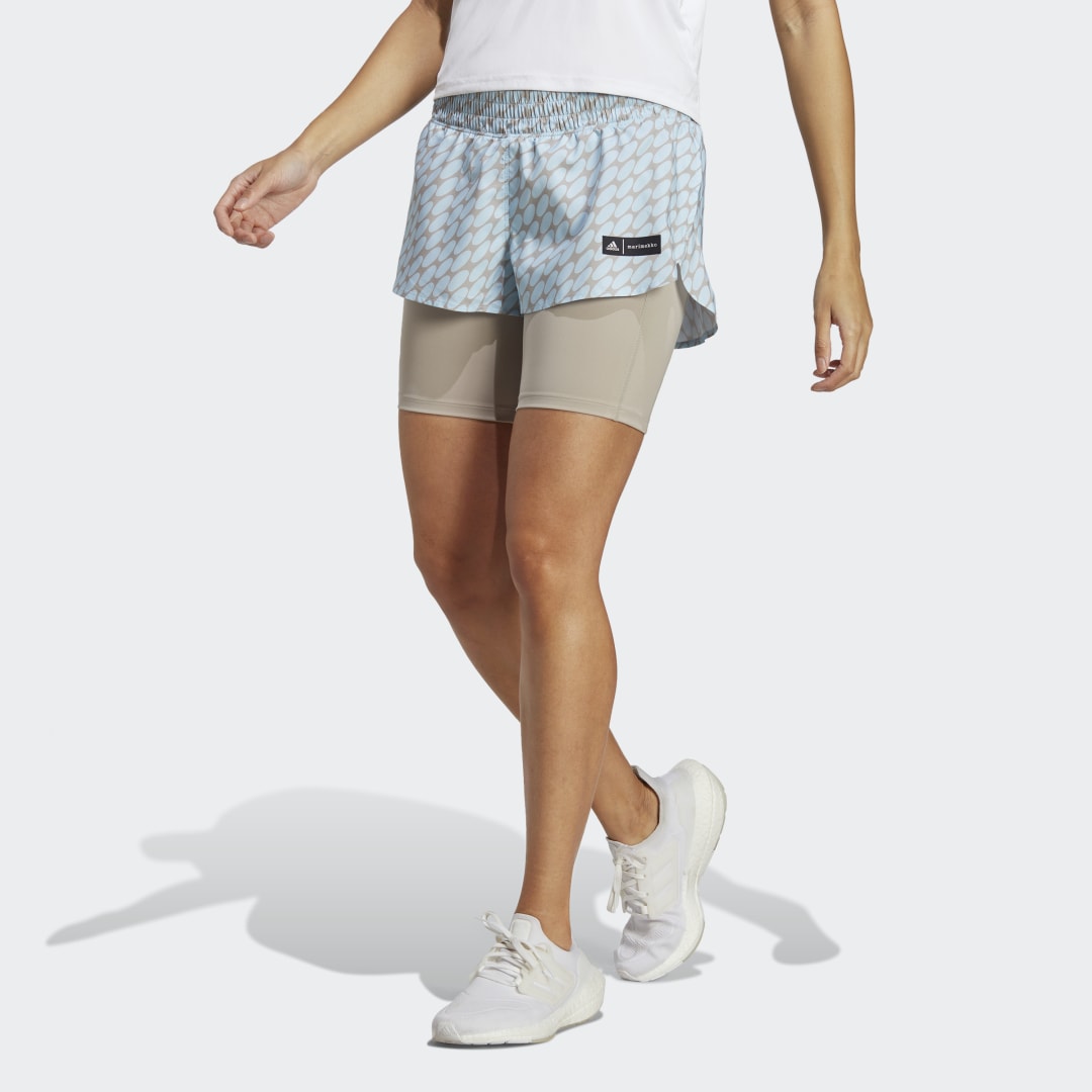 Shorts adidas Originals Marimekko x Run Icons 3 Bar Logo 2-in-1 Running Shorts Flerfarvet | IB9465, 0