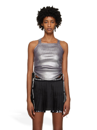 Tanktop Versace Jeans Couture Ruched Tank Top Grå | E74HAM605EJ0061