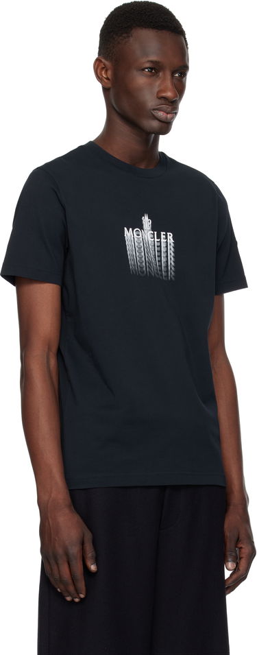 T-shirt Moncler Moncler Faded Logo Cotton T-Shirt Sort | K10918C0002989A17, 1