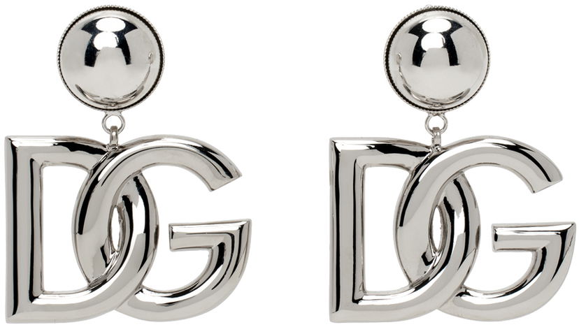 Øreringe Dolce & Gabbana Silver 'DG' Earrings Metalisk | WEN6P2 W1111